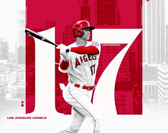 Shohei Ohtani Los Angeles Anaheim Angels MLB Baseball Poster