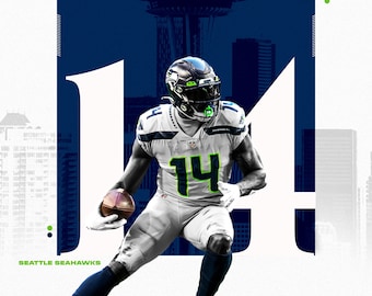 DK Metcalf Seattle Seahawks NFL Football Poster