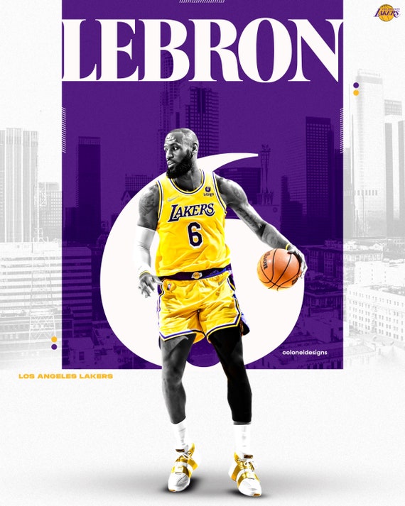 La Lakers Ad And Lebron James NBA Lebron James Los Angeles Lakers