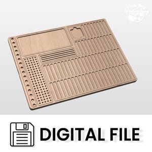 CNC Bit Storage Tray File / 18”x24” Tool Organizer / CNC File / .svg .dxf .pdf .crv