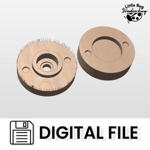 Whiskey Smoker CNC Digital File / Smoker rotondo + coperchio magnetico / file pdf svg e dxf Fiera dell'artigianato / Regalo per il testimone di nozze