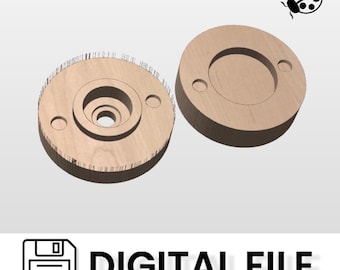 Whiskey Smoker CNC Digital File / Round Smoker + Magnetic Lid / pdf svg & dxf files Craft Fair / Best Man Gift
