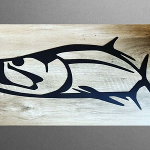 Tarpon Fish Metal Sign | Fish Wall Art | Outdoor Nautical Costal Sign