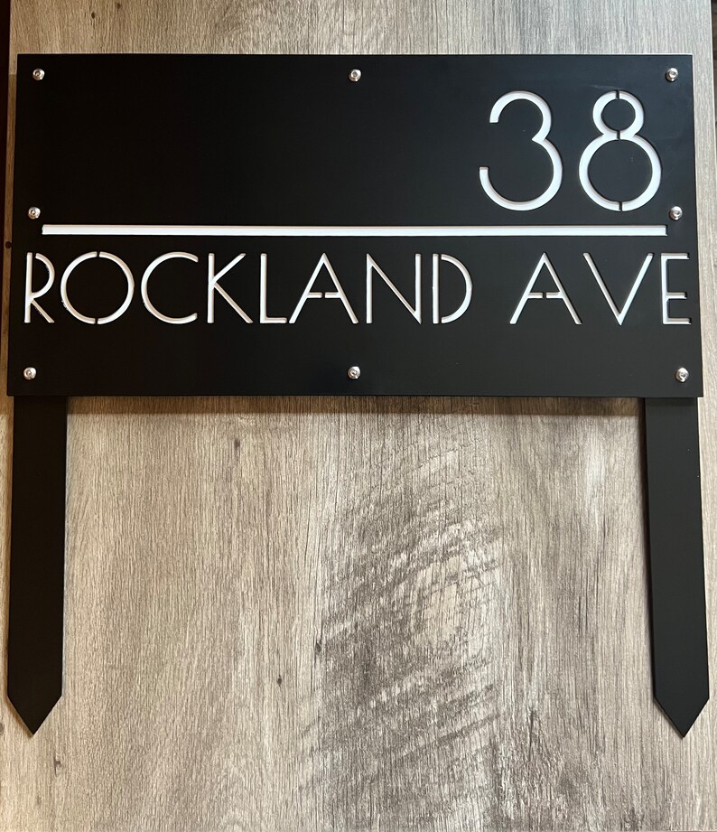 Personalized Custom Metal Address Yard Sign Etsy