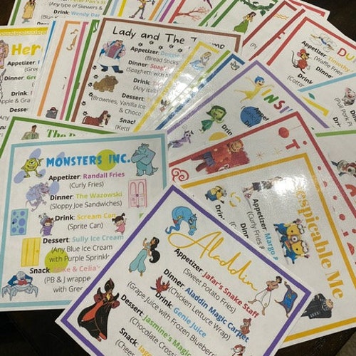 38 Dinner and a Movie Menus Dinner Date Ideas Family Etsy