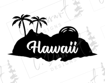 State of Hawaii SVG | Wall Art Car Decal Decor T-Shirt | Cricut Silhouette Cut File Cuttable Clipart Vector Digital PNG EPS