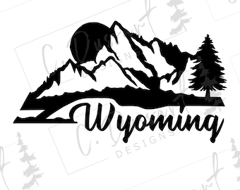 State of Wyoming SVG | Wall Art Car Decal Decor T-Shirt | Cricut Silhouette Cut File Cuttable Clipart Vector Digital PNG EPS