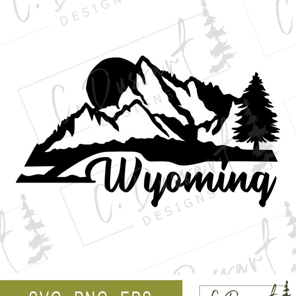 State of Wyoming SVG | Wall Art Car Decal Decor T-Shirt | Cricut Silhouette Cut File Cuttable Clipart Vector Digital PNG EPS