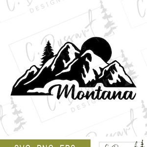 State of Montana SVG | Wall Art Car Decal Decor T-Shirt | Cricut Silhouette Cut File Cuttable Clipart Vector Digital PNG EPS