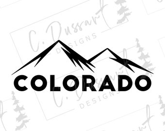 State of Colorado SVG | Wall Art Car Decal Decor T-Shirt | Cricut Silhouette Cut File Cuttable Clipart Vector Digital PNG EPS