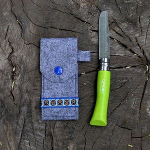 Case for children's pocket knives made of felt image 3