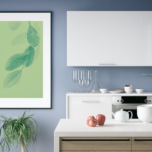 Impression de feuilles vertes - Impression d’art mural - Art mural vert - Impressions murales modernes - Impressions murales botaniques
