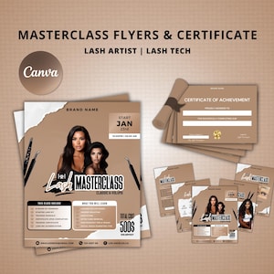 Lash Masterclass Flyer & Instagram Post Templates | Canva Editable (Digital Download)
