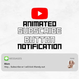 Custom Animated Youtube Subscribe notification Button Overlay | Custom text message for Intro Videos
