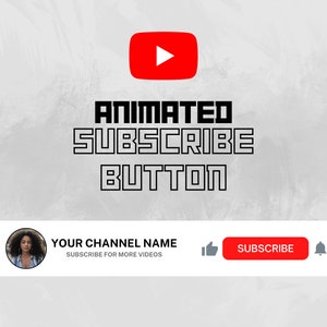 Custom Animated Youtube Subscribe notification Button Overlay for Intro Videos