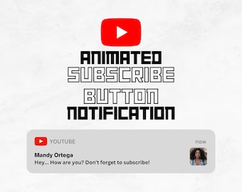 Anpassad animerad YouTube-prenumerationsknappöverlägg för introduktionsvideor