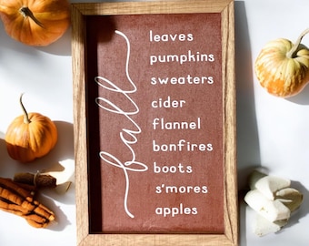 Decorative Wood Fall Sign