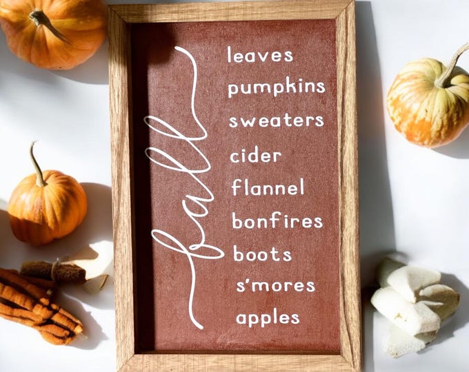 Decorative Wood Fall Sign