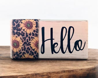 Wood Greeting Sign