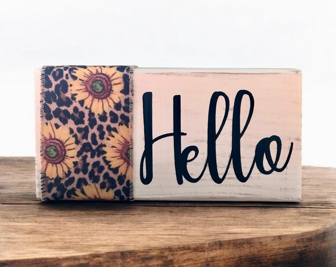 Wood Greeting Sign