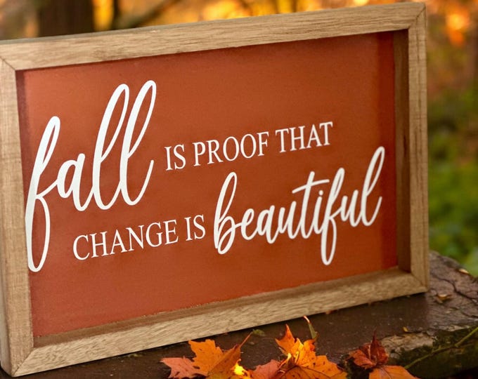 Decorative Wood Fall Sign