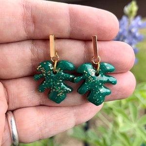 Tropical Monstera Leaf | Polymer Clay | Handmade Artisanal | Dangle Earrings | Gifts for Her