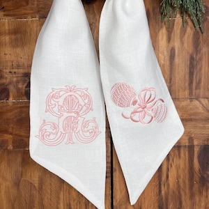 Baby Rattle Wreath Sash for Girl with Vintage Vine Monogram