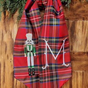 Plaid Taffeta Christmas Wreath Sash