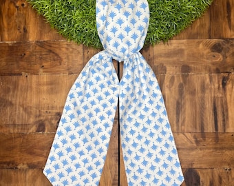 Blue and White Wreath Sash