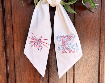 4th of July Wreath Sash