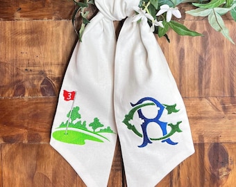 Personalized Golf Course Wreath Sash