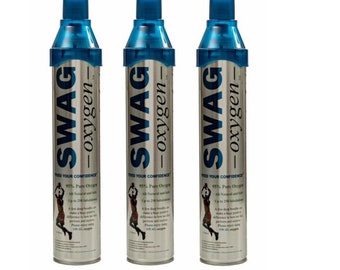 3 Pack Large Bottled 95% Pure Oxygen Can: 220+ Inhalations