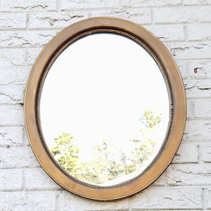 Vintage Wall Mirror Oval Wood Framed Vintage Mirror Wall Decor