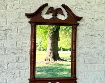 Vintage Federal Style Plastic Framed Wall Mirror