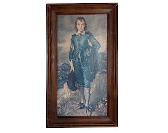 Vintage Framed Reproduction Print “The Boy Blue” By Thomas Gainsborough