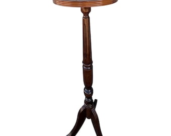 Vintage The Bombay Company Mahogany Wood Tripod Pedestal Side Table