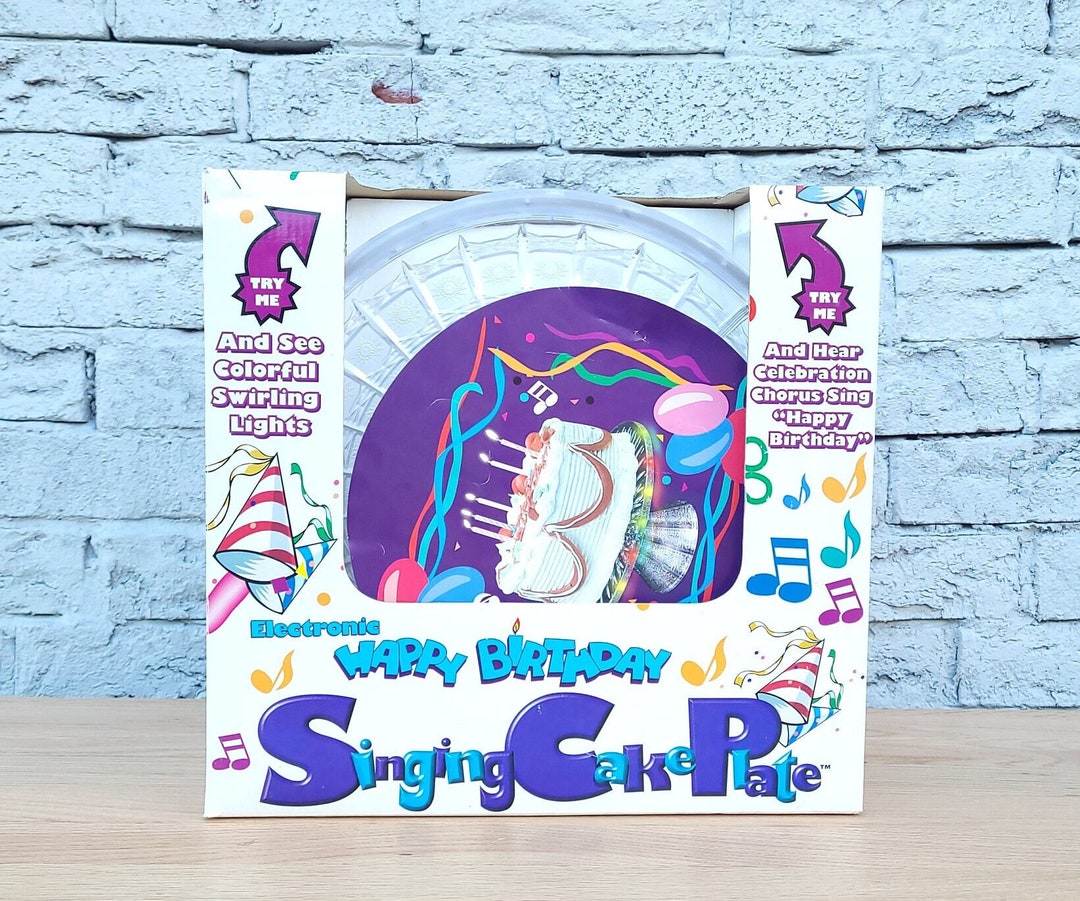 Vintage Herbko Electronic Happy Birthday Singing Cake Plate Etsy