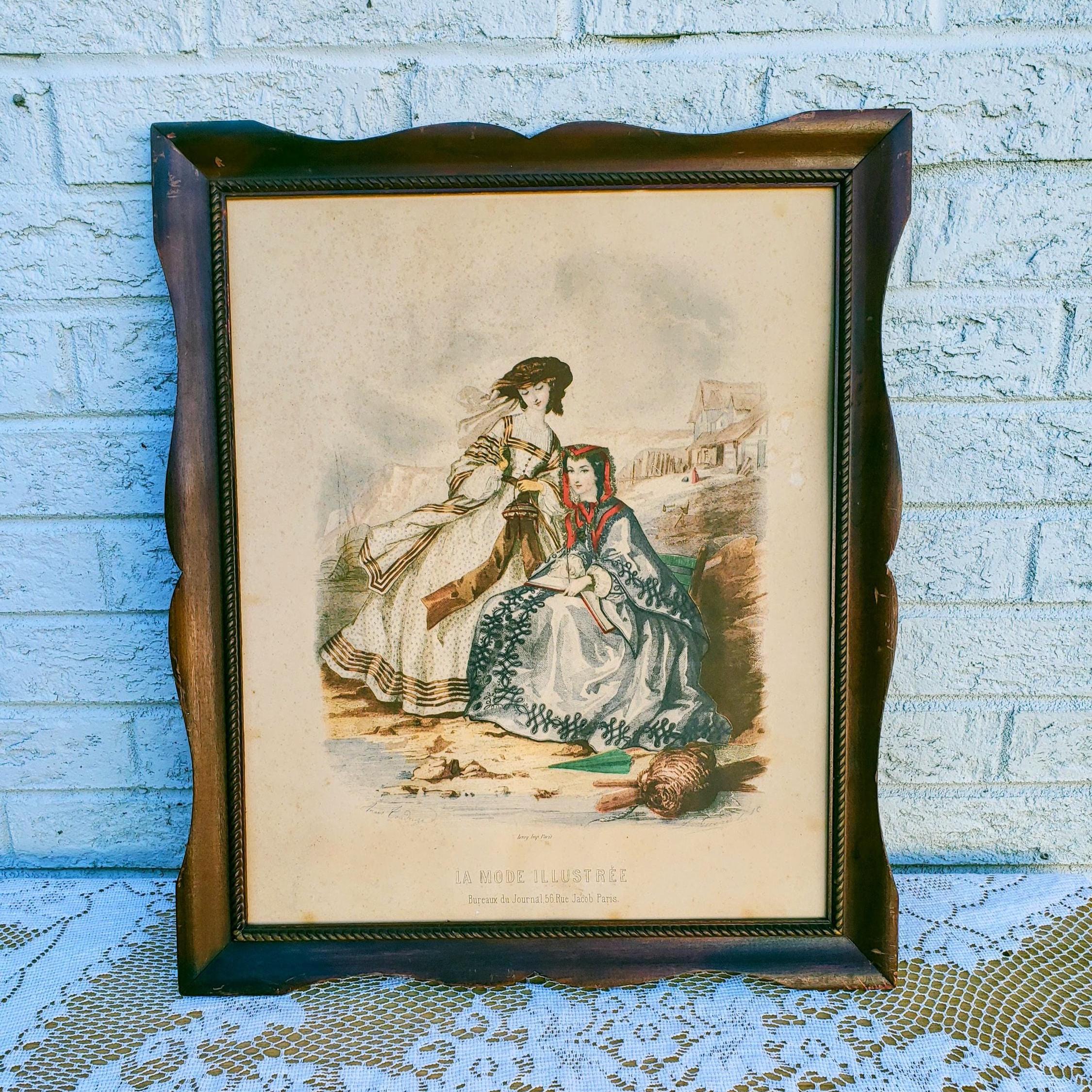 フランスアンティーク 額縁La Mode Illustree Set Vintage French 'la Mode Illustrée' Paris Frames ++ - Etsy