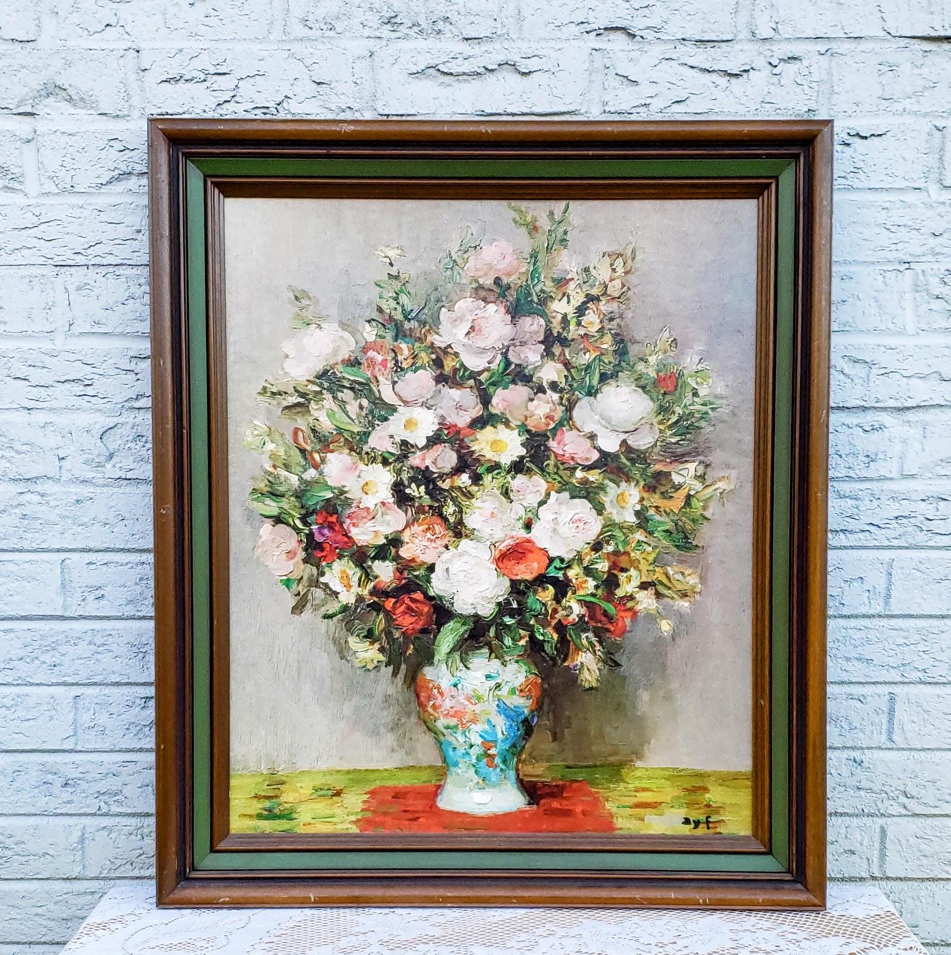 マルセルディフ Marcel Dyf シャクヤクとバラ 額縁 インテリア マルセルディフ Marcel Dyf シャクヤクとバラ 額縁 インテリア
