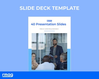 Slide deck template | Business deck | Simple business editable presentation | Customisable slides for presentations
