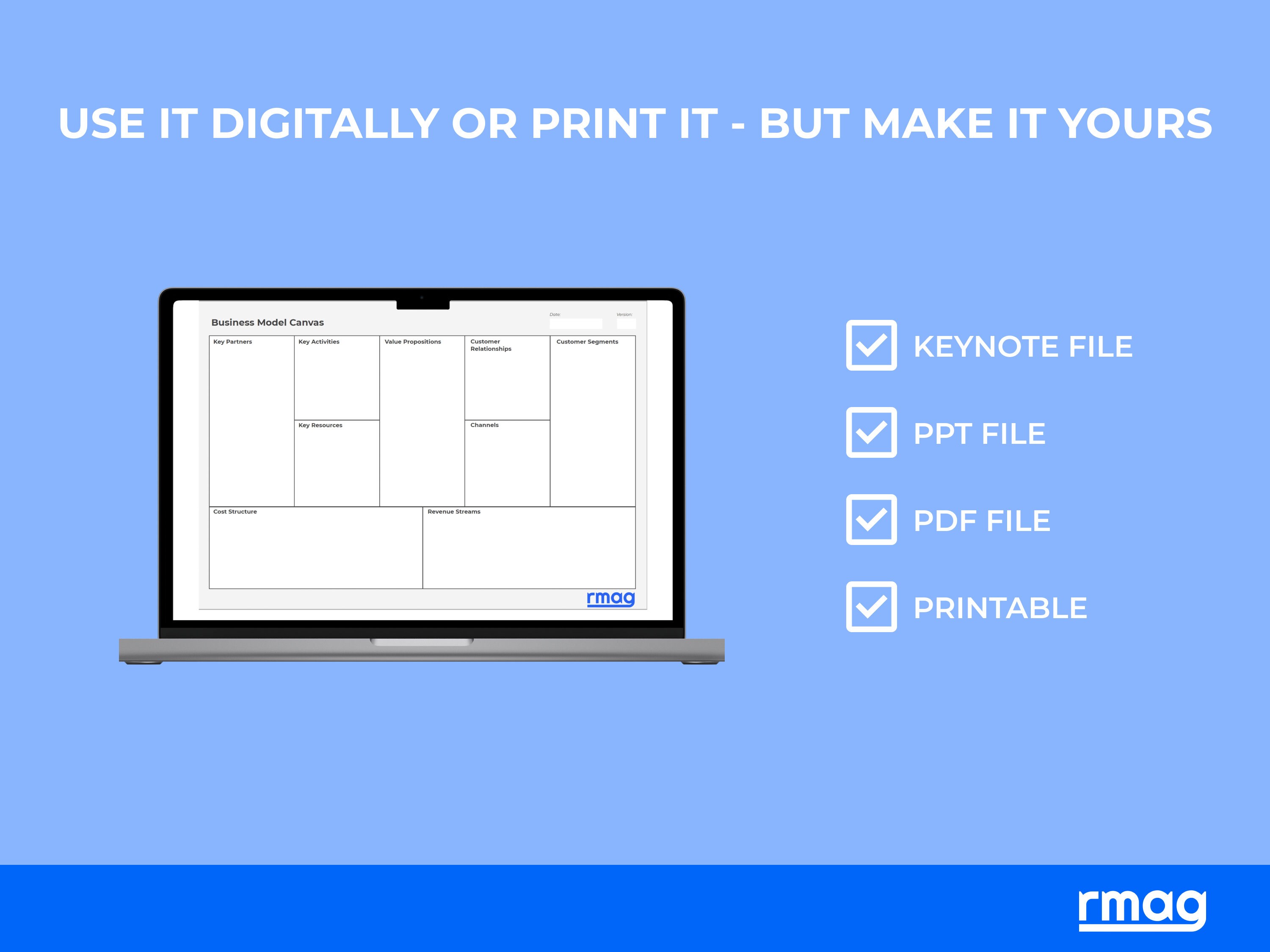 Business Model Canvas Template Business Planning Template Etsy UK