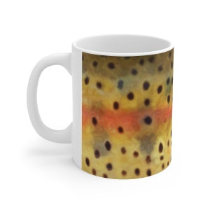 Cutthroat Trout Fly Fishing Art Coffee Mug
