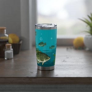 Black Crappie Fishing 20 Ounce Tumbler Travel Mug