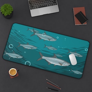 Tarpon Fishing Tarpon School Desk Mat