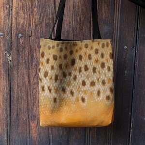 Brown Trout Tote Bag Fly Fishing Gifts