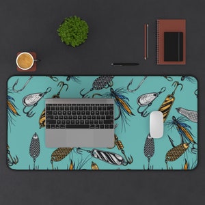 Fishing Lure Collection Desk Mat