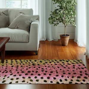 Tapis Dornier motif de truite arc-en-ciel