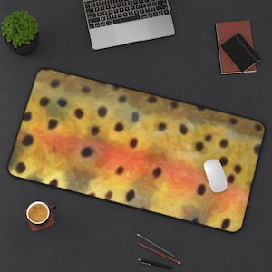 Cutthroat Trout Pattern Desk Mat