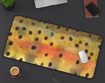 Cutthroat Trout Pattern Desk Mat
