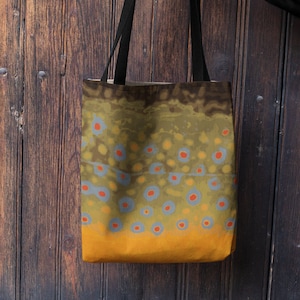 Brook Trout Print Tote Bag Fly Fishing Gifts